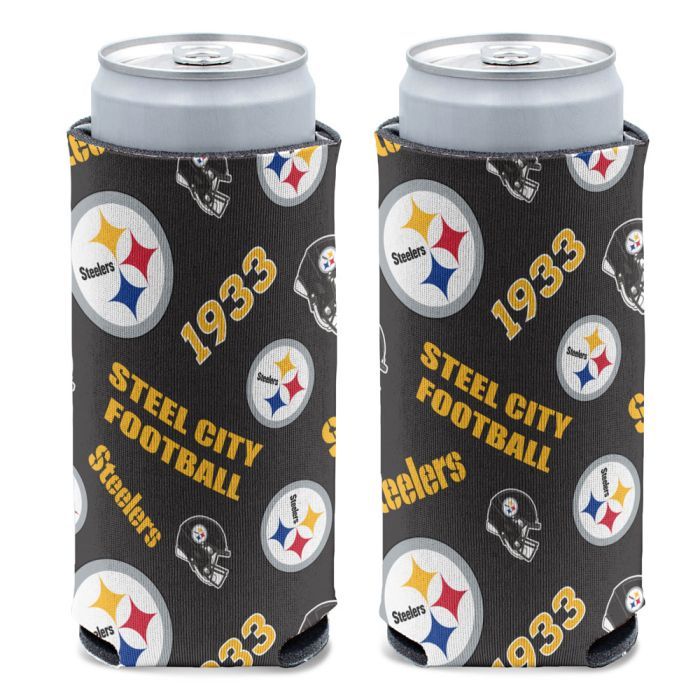 Pittsburgh Steelers 12 Ounce Slim Can Cooler Koozie