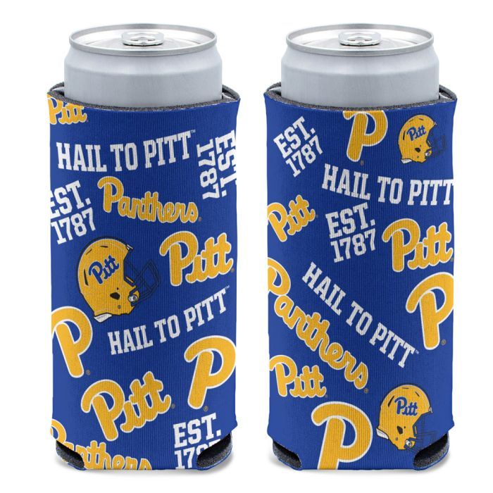 Pitt Panthers 12 Ounce Slim Can Cooler Koozie