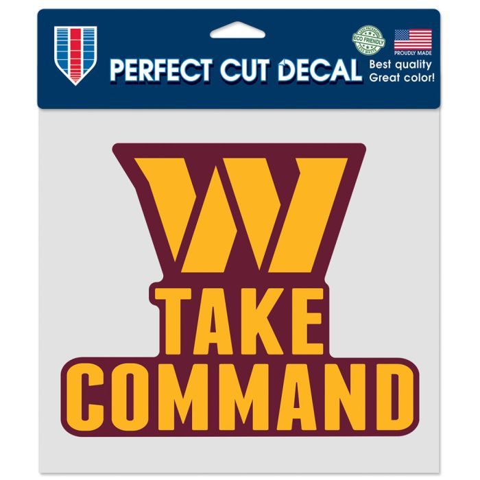 Washington Commanders Take Command 8" x 8" Perfect Cut Color Decal