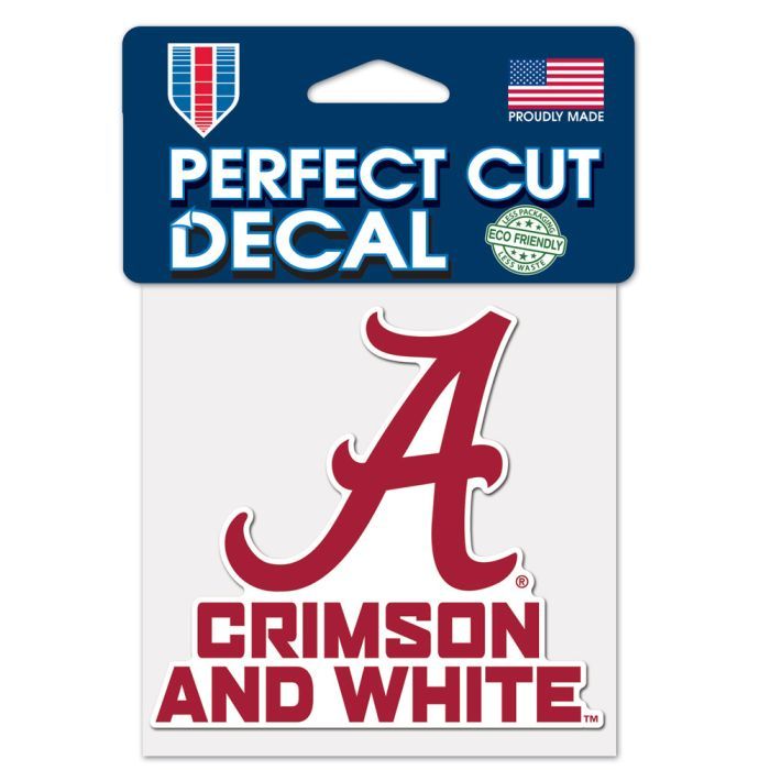 Alabama Crimson Tide 4" x 4" Perfect Cut Color Decal