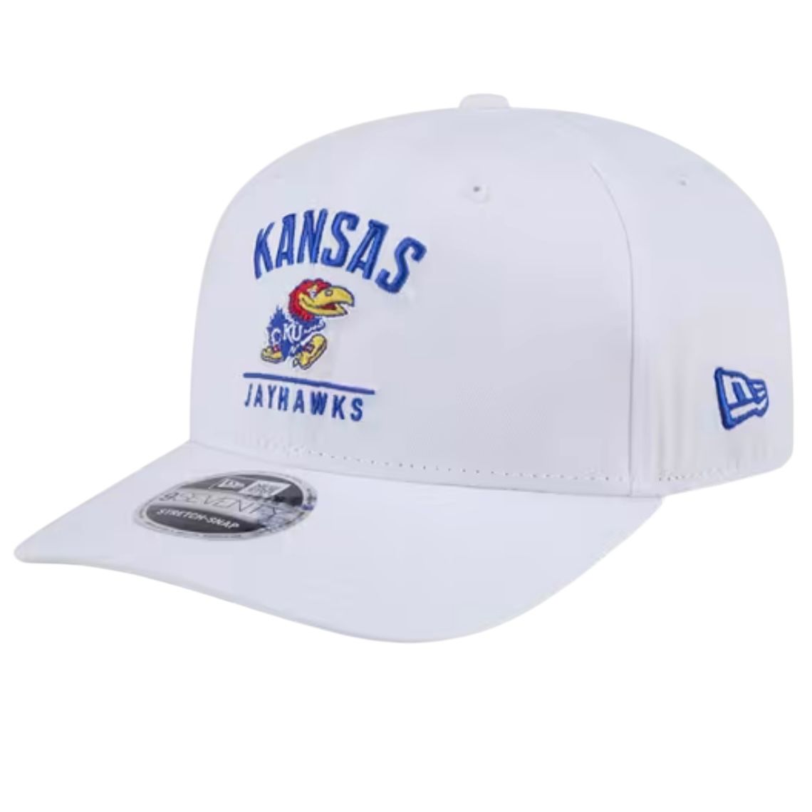 Kansas Jayhawks Men's White New Era NCAA 9Seventy Stretch-Snap Hat