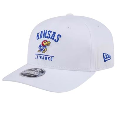 Kansas Jayhawks Men's White New Era NCAA 9Seventy Stretch-Snap Hat