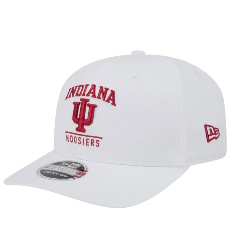 Indiana Hoosiers Men's White New Era NCAA 9Seventy Stretch-Snap Hat