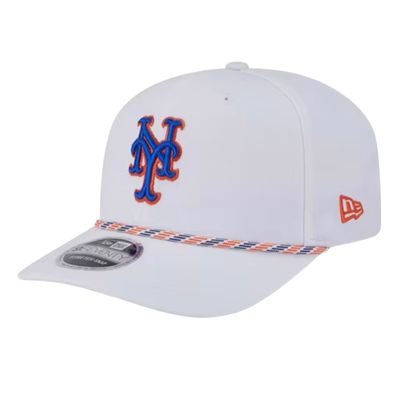 New York Mets Men's White Multi Rope New Era 9Seventy Stretch-Snap Hat
