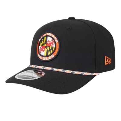 Baltimore Orioles Men's Black Multi Rope New Era 9Seventy Stretch-Snap Hat