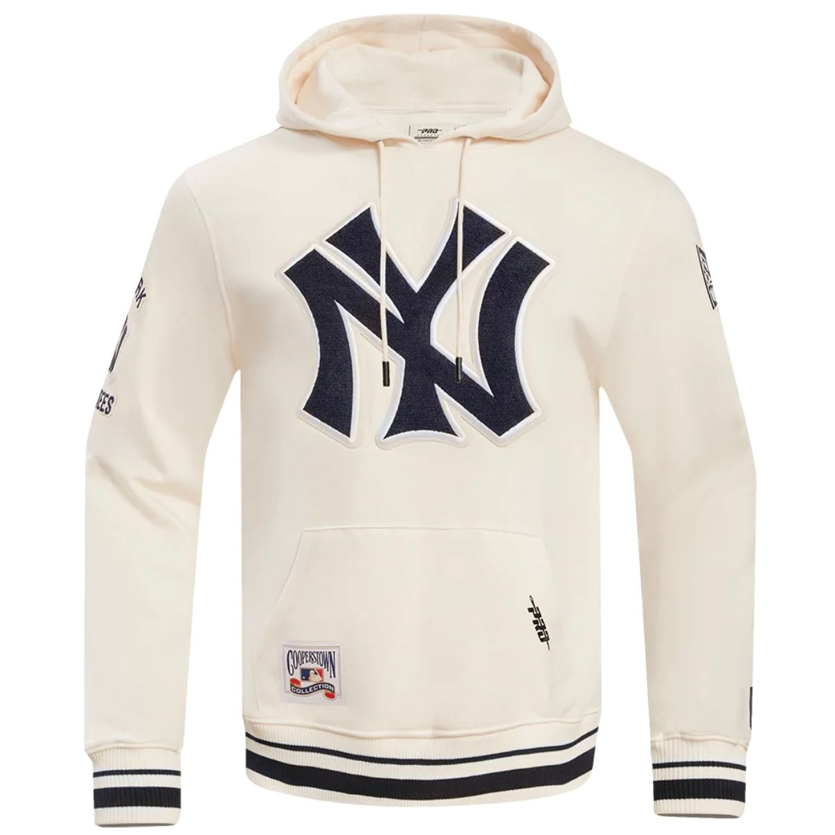 New York Yankees Men’s Cream Pro Standard Mashup Rib Pullover Hoodie