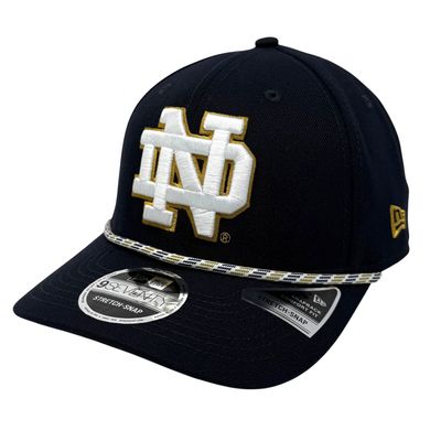 Notre Dame Fighting Irish Men's Navy Multi Rope New Era NCAA 9Seventy Stretch-Snap Hat