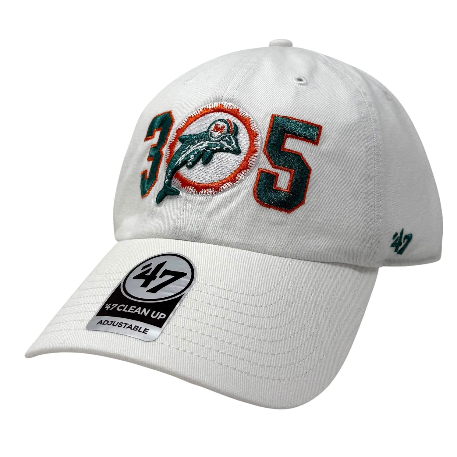Miami Dolphins Men's Region Historic 47 Brand Clean Up Adjustable Hat