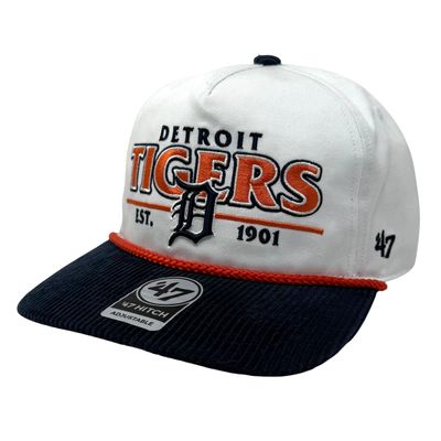 Detroit Tigers Men’s White Rustic Rope 47 Hitch Snapback Hat