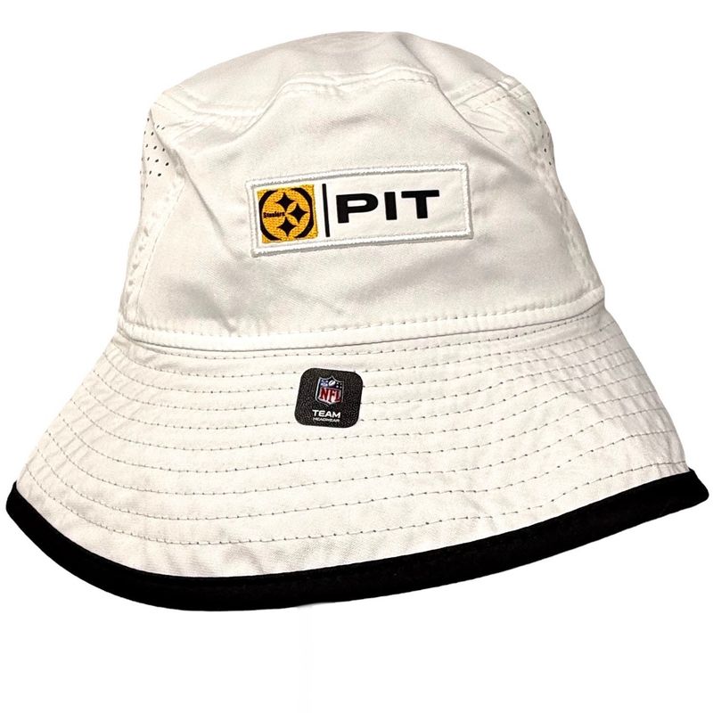 Pittsburgh Steelers Men’s White Packable New Era Bucket Hat