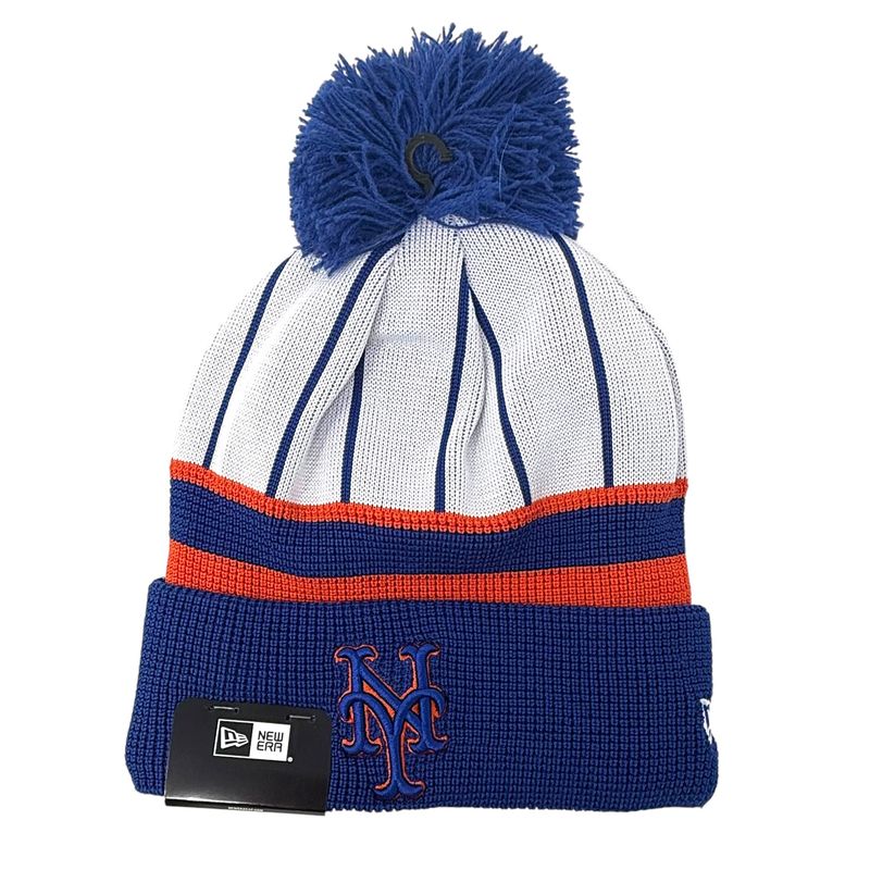 New York Mets Men’s New Era Cuffed Pom Knit Hat New York Mets Men’s New Era Cuffed Pom Knit Hat