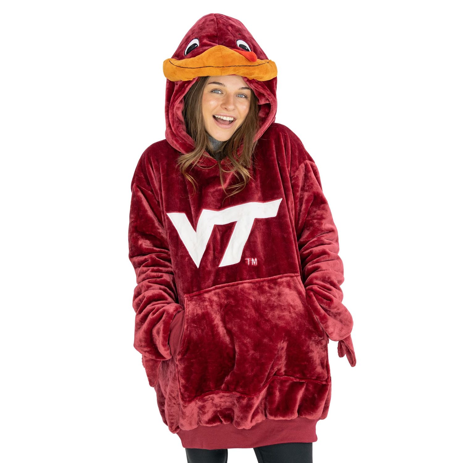 Virginia Tech Hokies Plushible Unisex 2-In-1 Snugible Hoodie