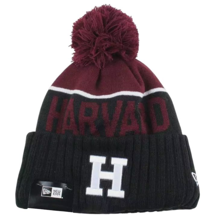 Harvard Crimson New Era Cuffed Pom Men's Knit Hat