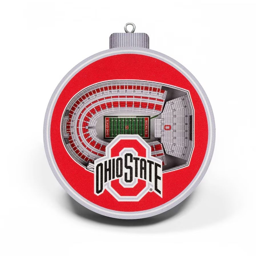 Ohio State Buckeyes 3D Stadium View Ornament