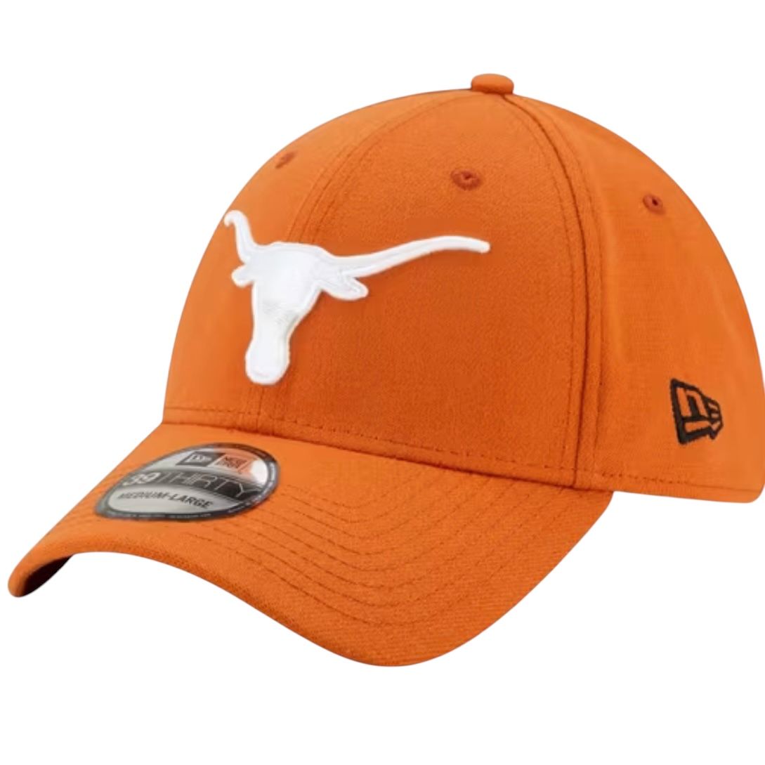 Texas Longhorns Men's Orange Team Classic New Era 39Thirty Flex Fit Hat