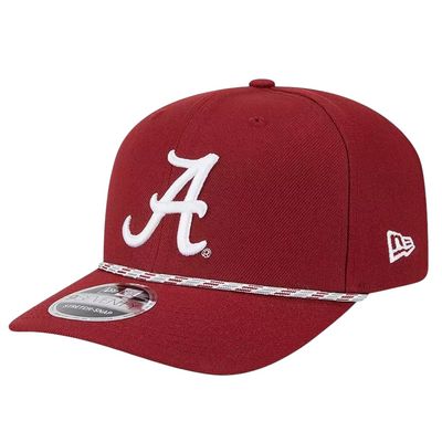Alabama Crimson Tide Men's Red Multi Rope New Era NCAA 9Seventy Stretch-Snap Hat
