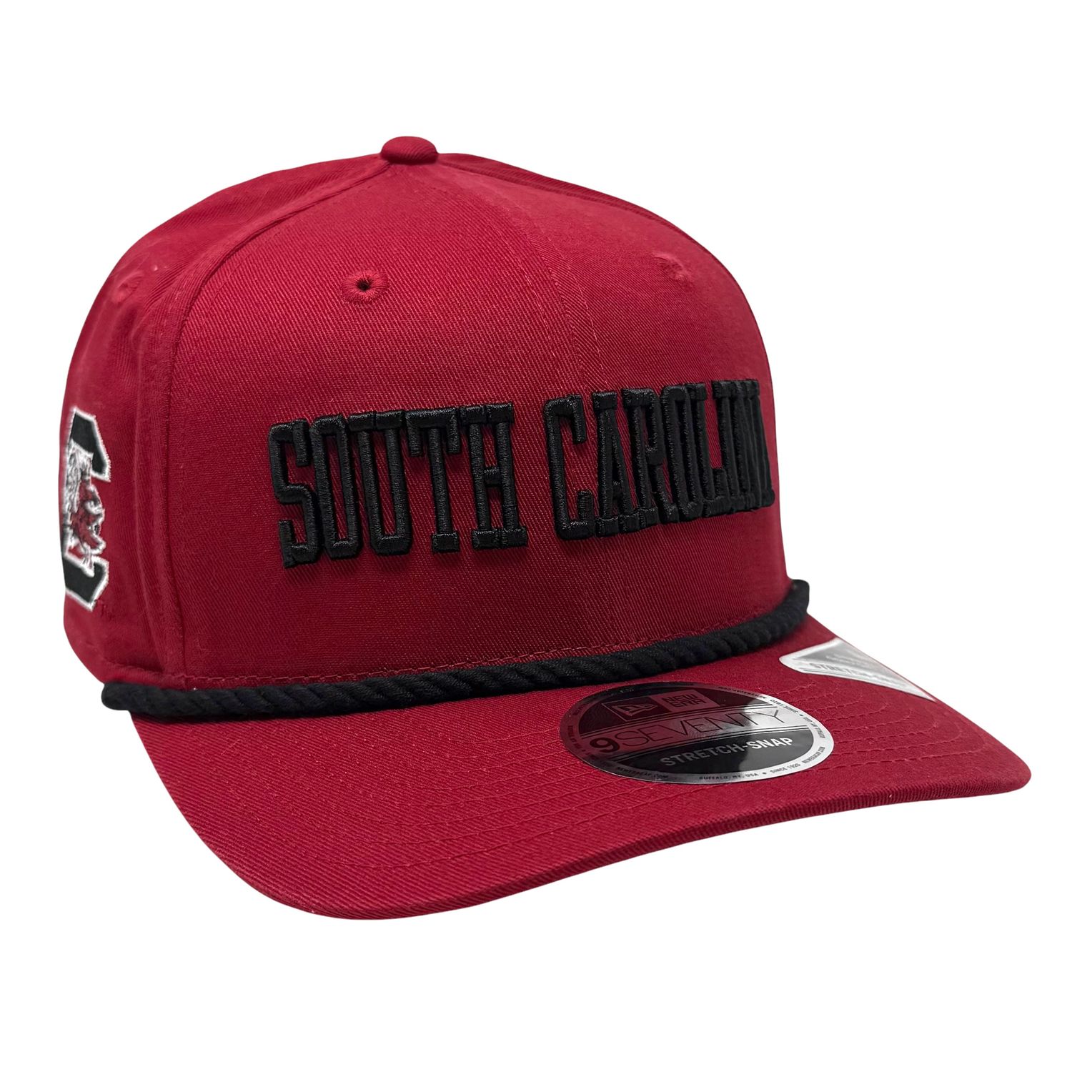 South Carolina Gamecocks Men's Red Wordmark New Era NCAA 9Seventy Stretch-Snap Hat
