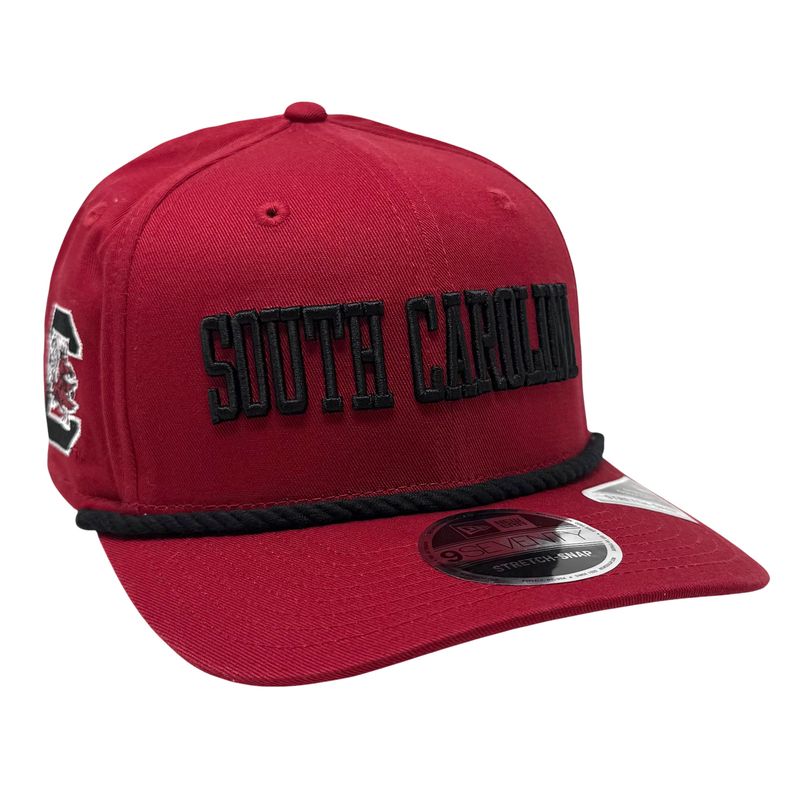 South Carolina Gamecocks Men's Red Wordmark New Era NCAA 9Seventy Stretch-Snap Hat