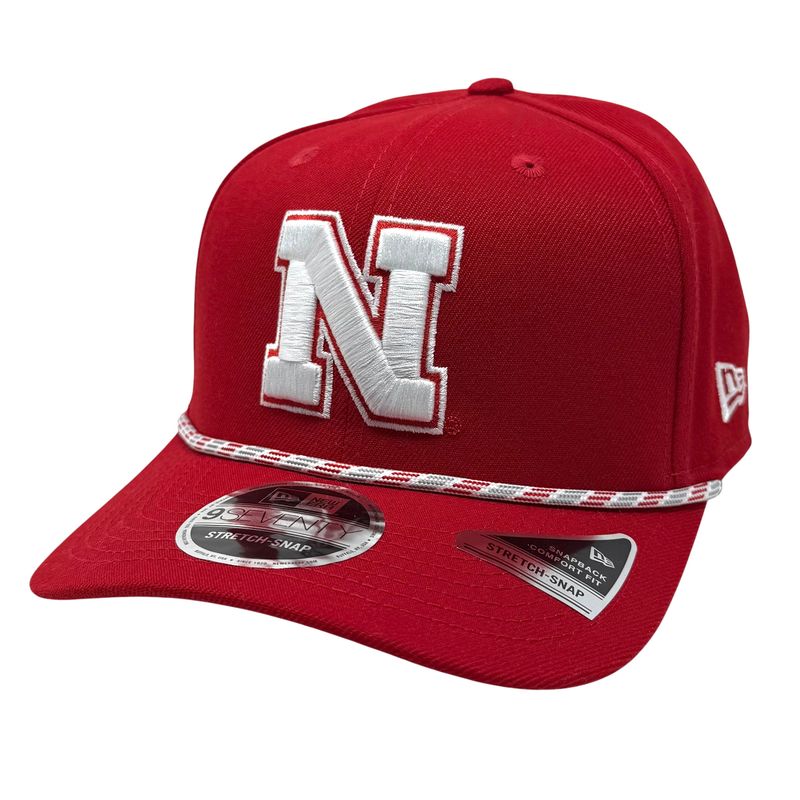 Nebraska Cornhuskers Men's Red Multi Rope New Era NCAA 9Seventy Stretch-Snap Hat
