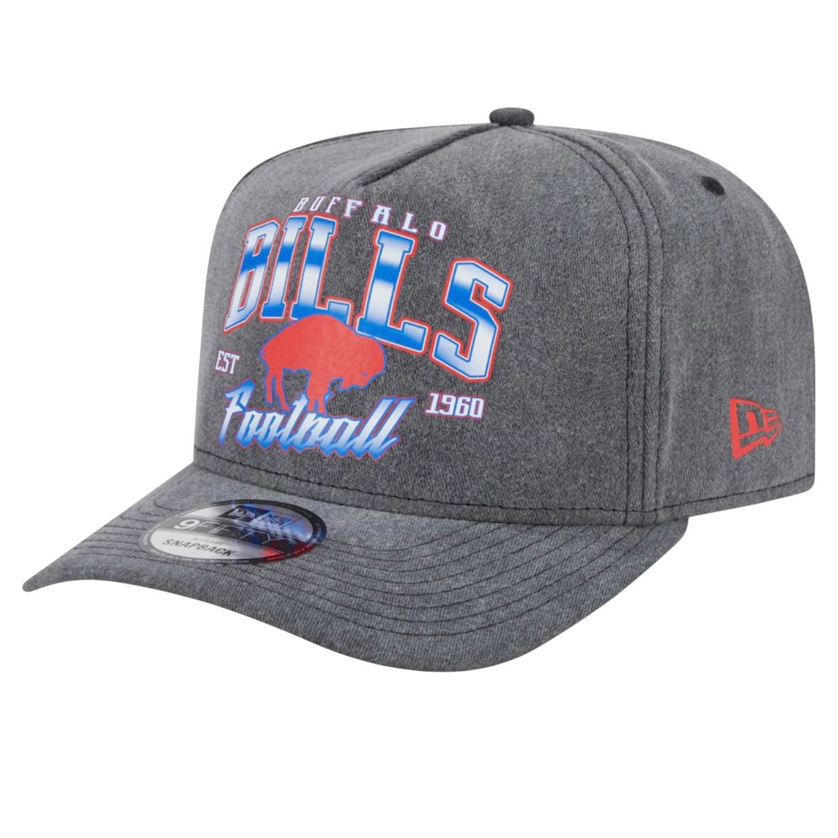 Buffalo Bills Men's Grey New Era Washed 9Fifty Snapback Hat