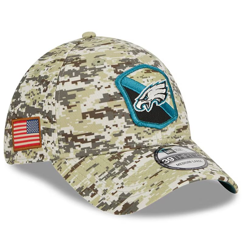 Philadelphia Eagles Men's New Era 39Thirty NFL Salute to Service Sideline Flex Fit Hat