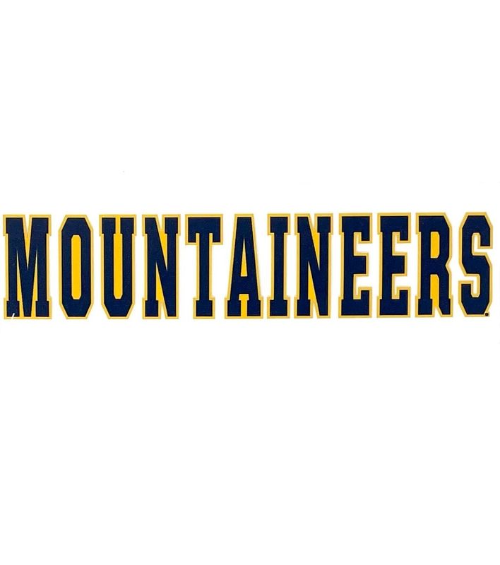 West Virginia Mountaineers 3" x 10" Perfect Cut Color Decal