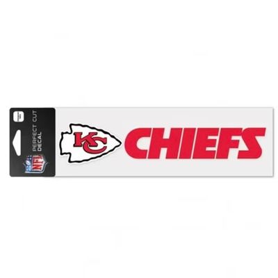 Kansas City Chiefs 3" x 10" Wordmark Perfect Cut Color Decal