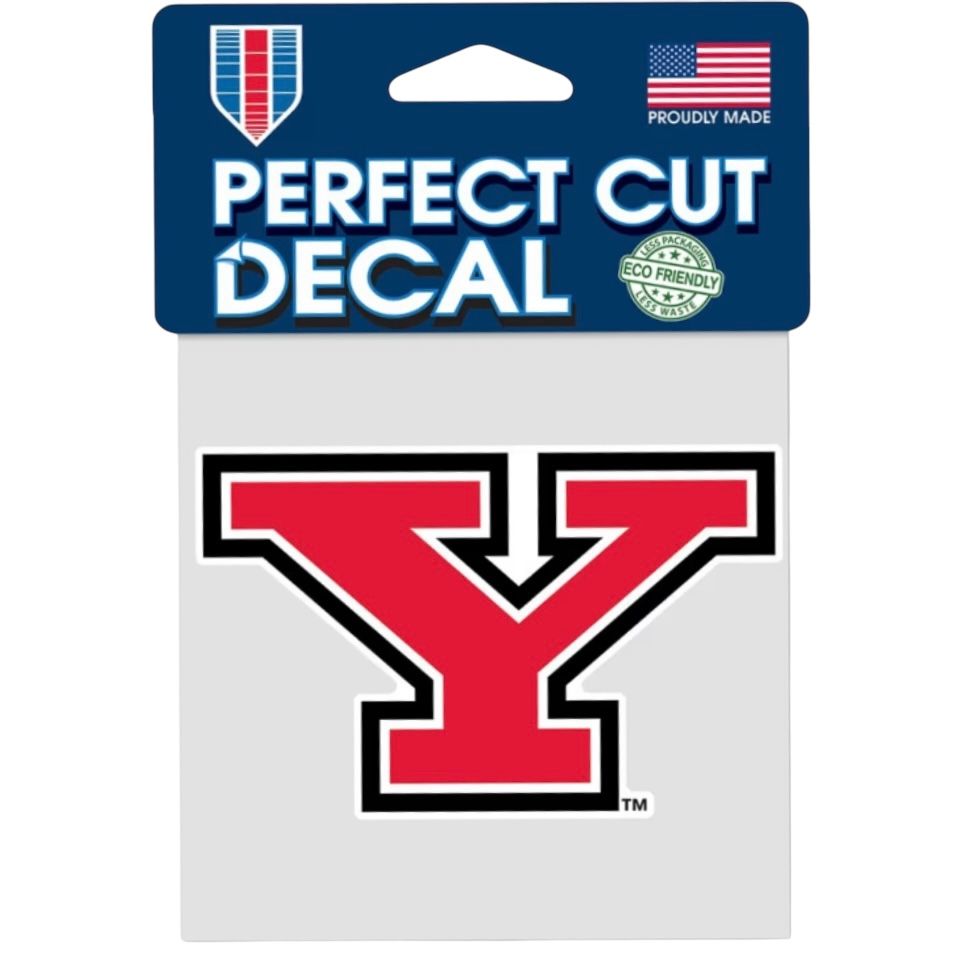 Youngstown State Penguins 4" x 4" Perfect Cut Color Decal
