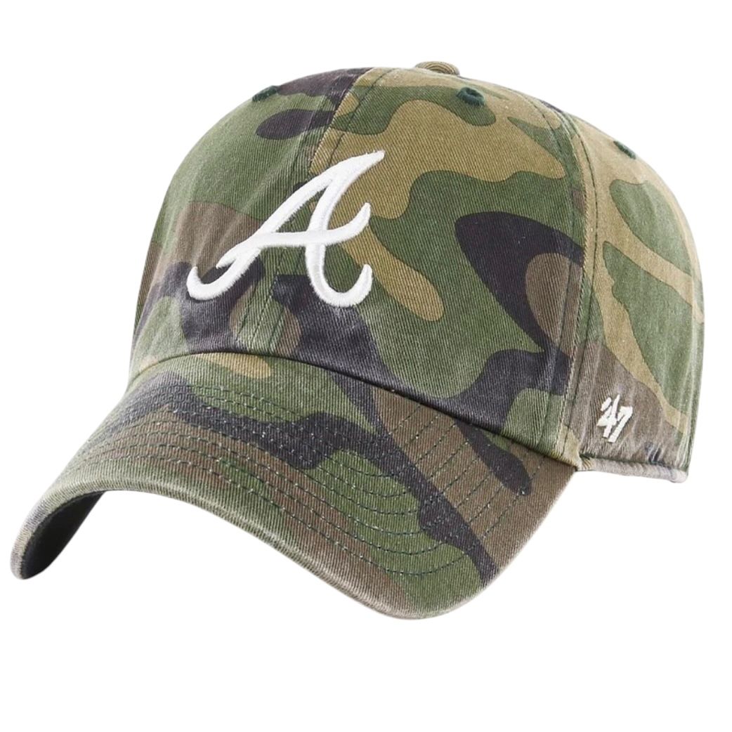 Atlanta Braves Men’s 47 Brand Camo Clean Up Adjustable Hat