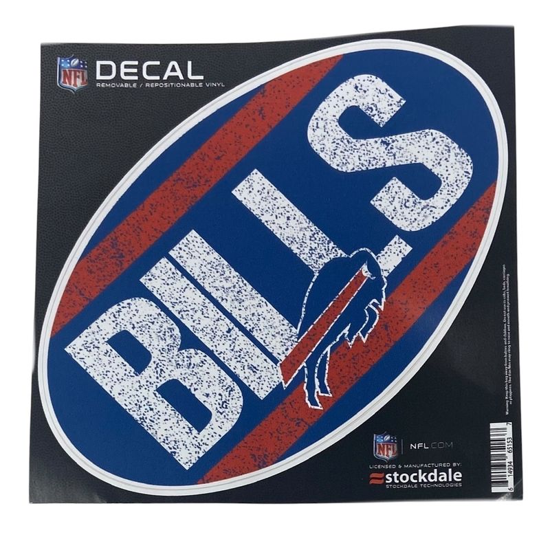 Buffalo Bills 6" x 6" Repositionable Team Stripes Decal