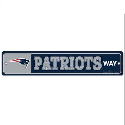 New England Patriots 3.75" x 19" Team Street Sign