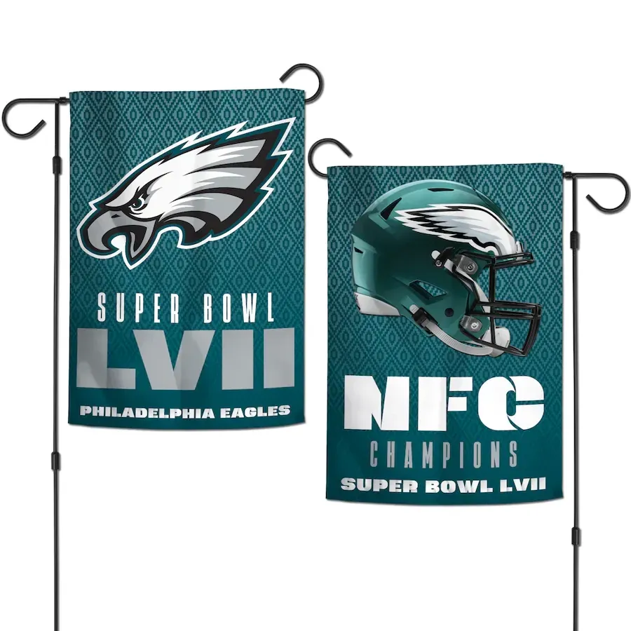 Philadelphia Eagles NFC Champions Super Bowl LVII 12.5" x 18" Premium 2-Sided Garden Flag