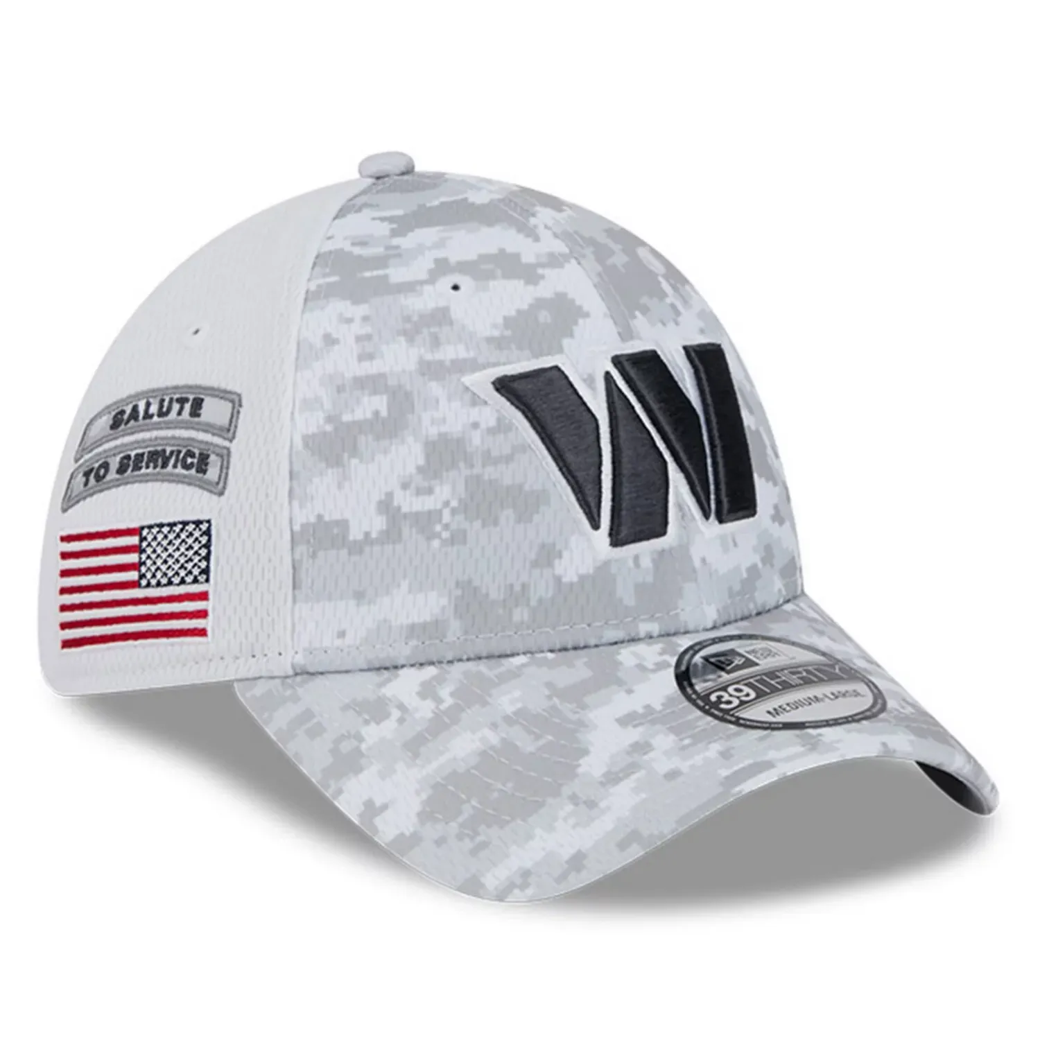 Washington Commanders Men's New Era 39Thirty 2024 NFL Salute to Service Sideline Flex Fit Hat