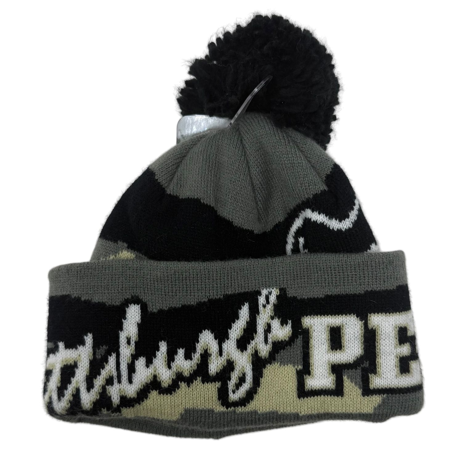 Pittsburgh Penguins Kids Reebok Cuffed Pom Knit Hat