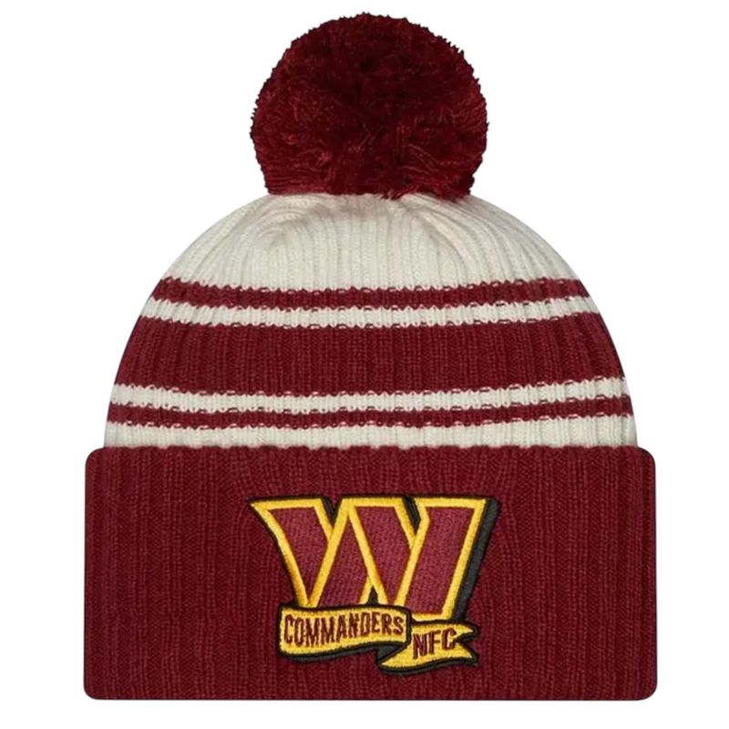 Washington Commanders Men's New Era Sideline Knit Pom Hat