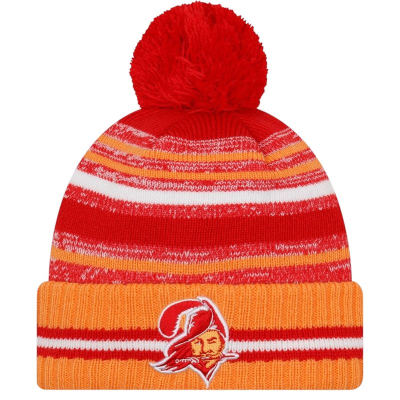 Tampa Bay Buccaneers Men's Historic New Era Sport Cuffed Pom Knit Hat
