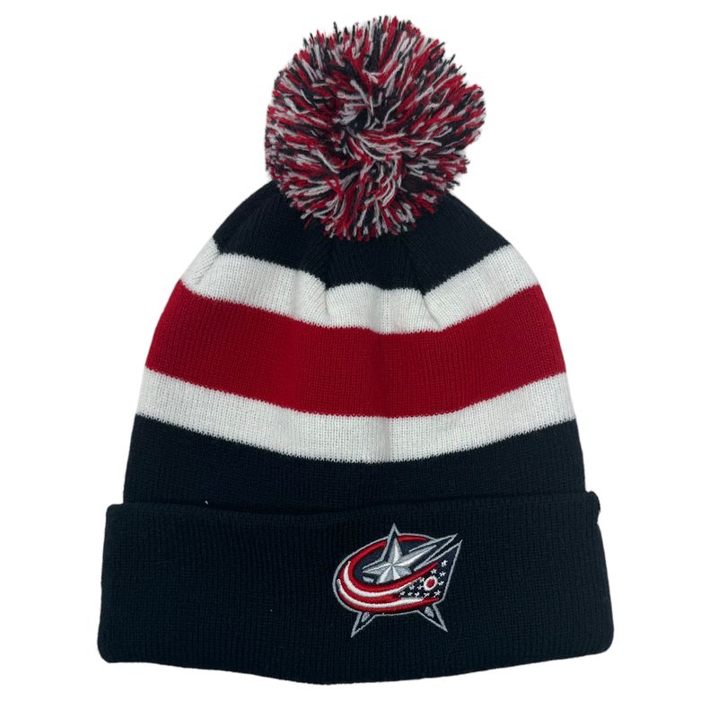 Columbus Blue Jackets Men's 47 Brand Cuffed Pom Knit Hat