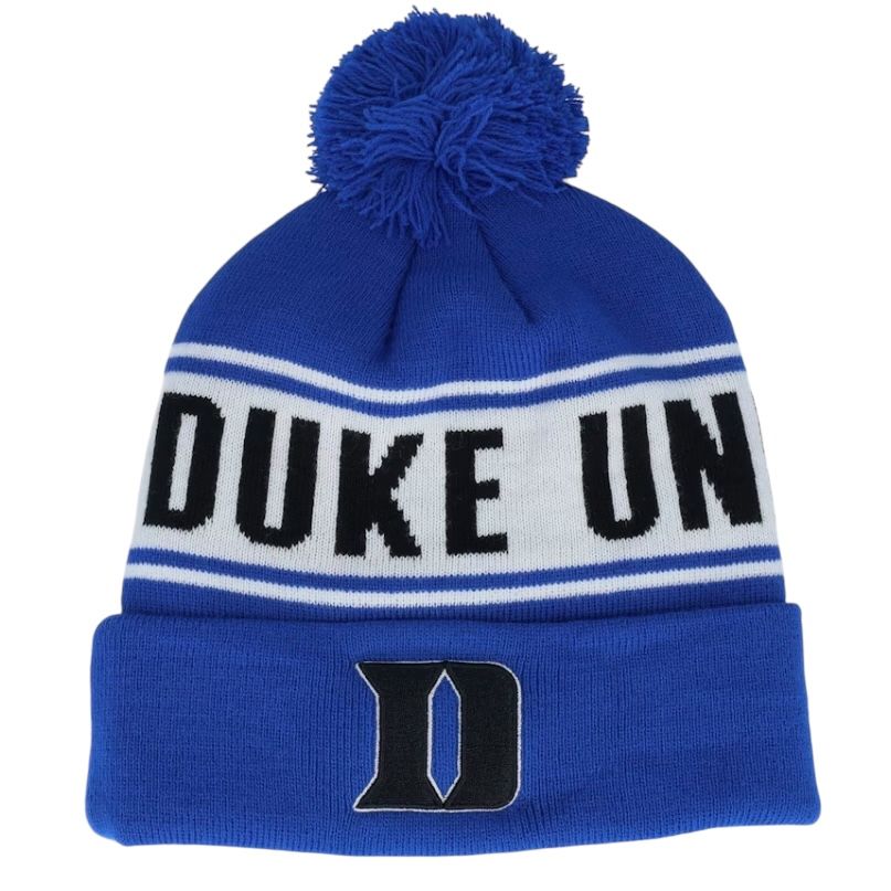 Duke Blue Devils Men's Top of the World Cuffed Pom Knit Hat