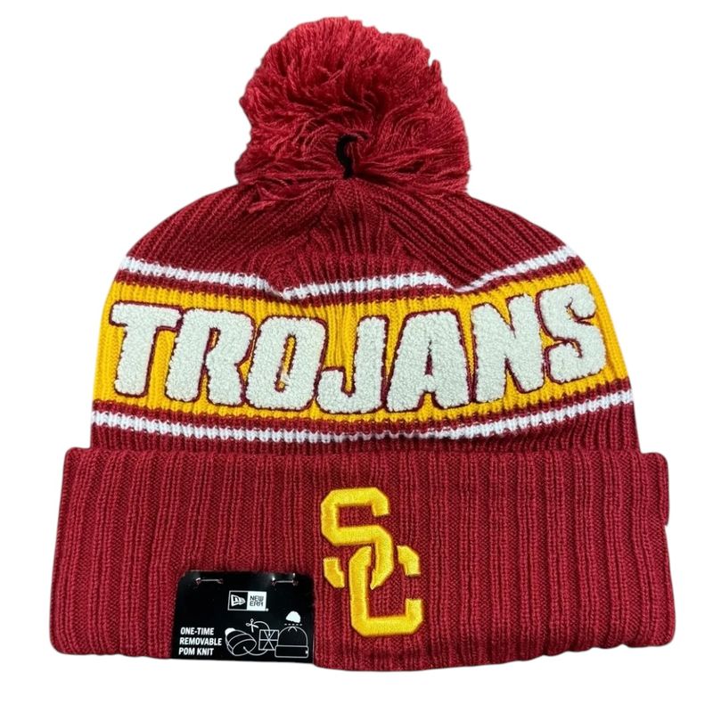 USC Trojans Men's Maroon New Era Sport Knit Pom Hat