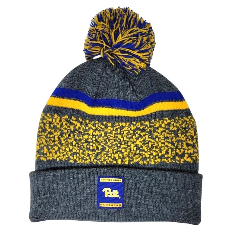 Pitt Panthers Men's Top of the World Cuffed Pom Knit Hat