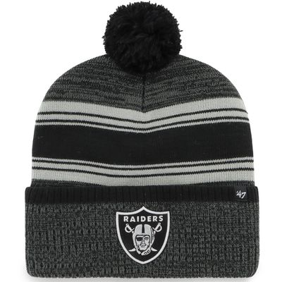 Las Vegas Raiders Men's 47 Brand Cuffed Pom Knit Hat