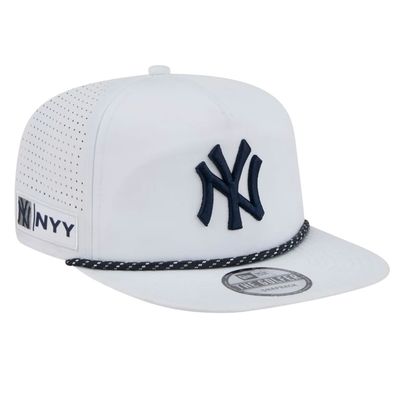 New York Yankees Men's White New Era Optic White Performance Rope Golfer Hat
