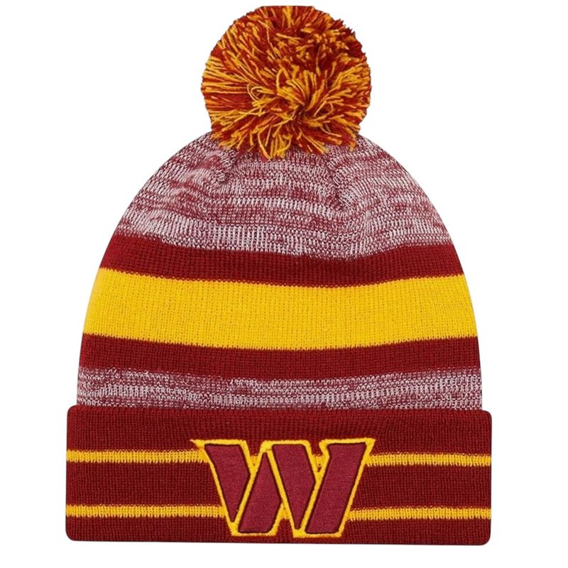 Washington Commanders Men's Classic New Era Knit Pom Hat