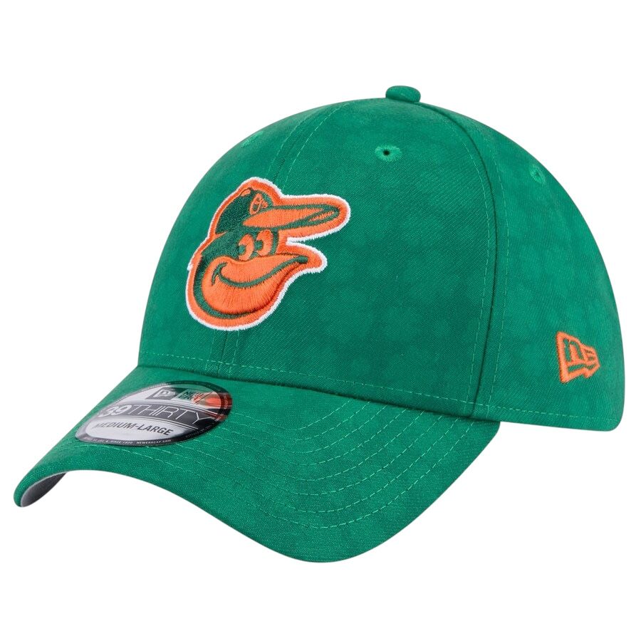 Baltimore Orioles Men’s Green 2025 New Era 39Thirty St. Patrick's Day Flex Fit Hat Hat