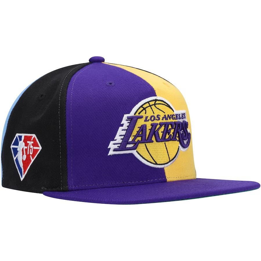 Los Angeles Lakers Men’s Mitchell & Ness Purple NBA 75th Anniversary What the? Snapback Hat