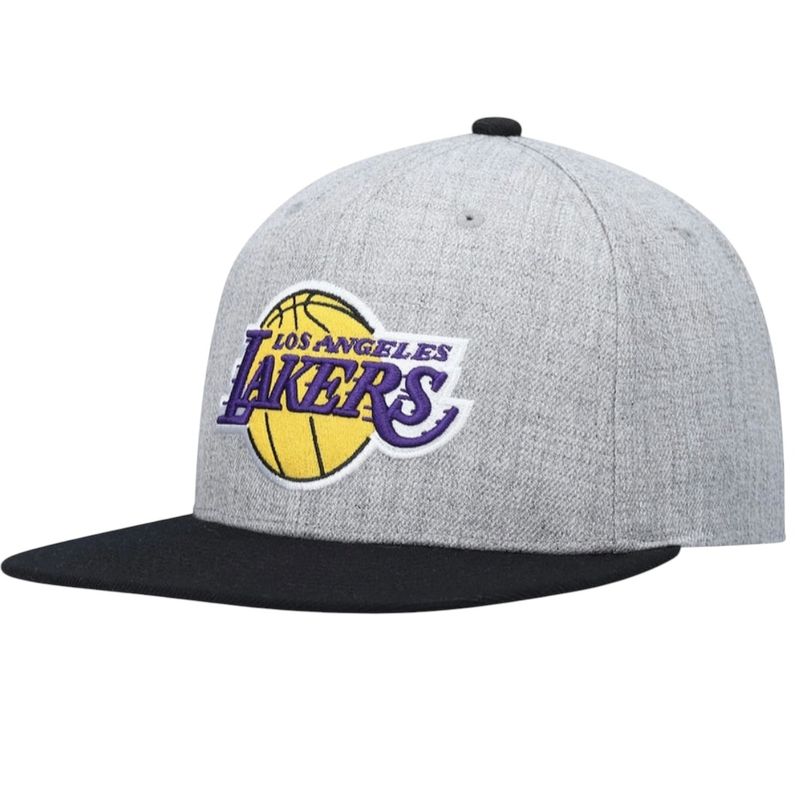 Los Angeles Lakers Men’s Heather Grey Underpop Mitchell & Ness Snapback Hat