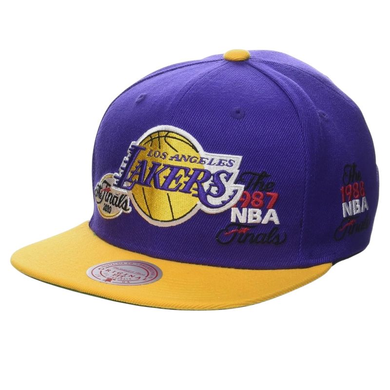 Los Angeles Lakers Men’s NBA Finals Patched Up Mitchell & Ness Snapback Hat Los Angeles Lakers Men’s NBA Finals Patched Up Mitchell & Ness Snapback Hat