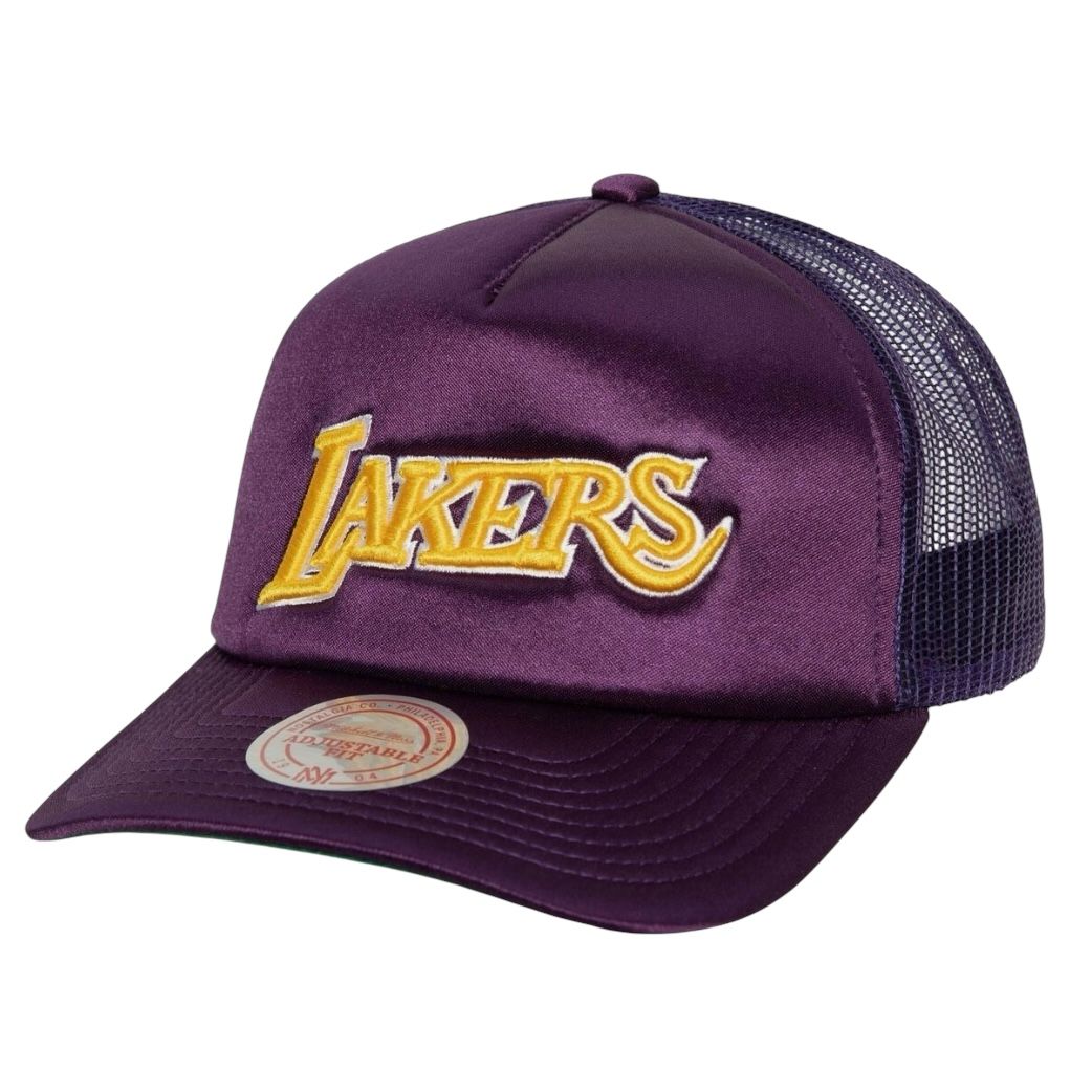 Los Angeles Lakers Men’s NBA Logo Remix Trucker Mitchell & Ness Snapback Hat