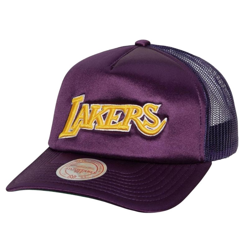 Los Angeles Lakers Men’s NBA Logo Remix Trucker Mitchell & Ness Snapback Hat