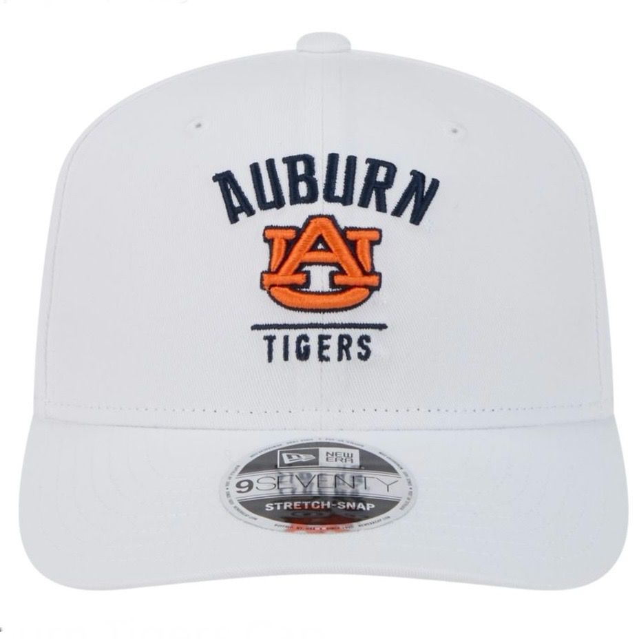 Auburn Tigers Men's White New Era NCAA 9Seventy Stretch-Snap Hat